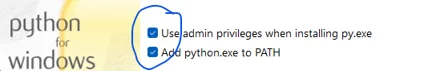 Installation af python - husk flueben