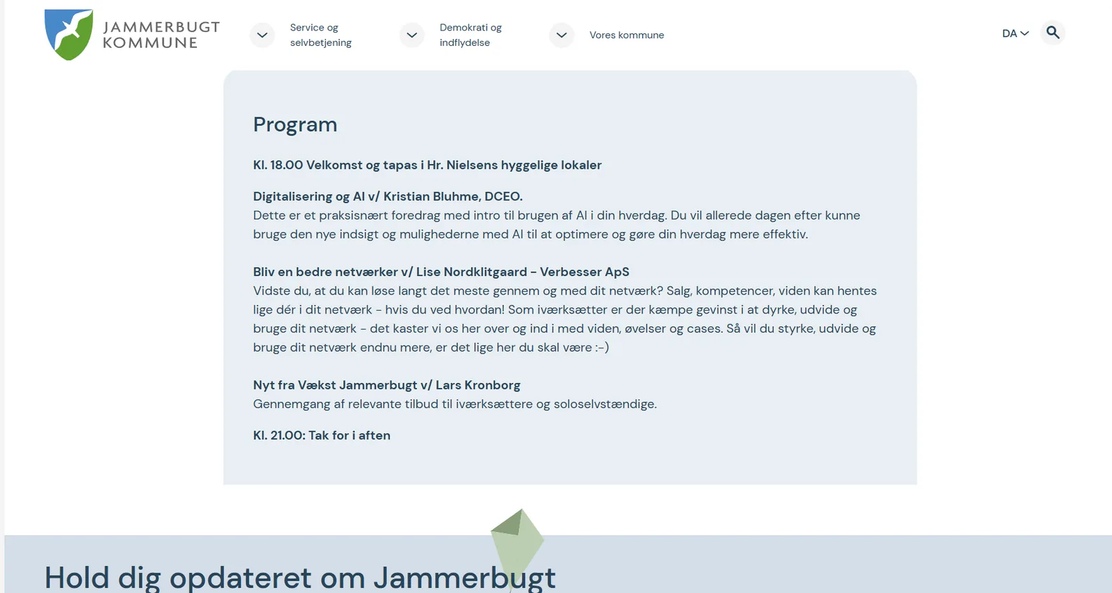 Iværksætternetværk, Jammerbugt